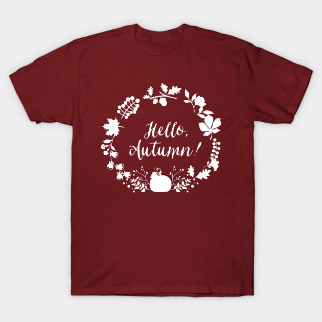 Hello Autumn! T-Shirt by chrissyloo